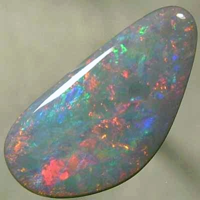 SOLID SEMI BLACK OPAL Crisp bright reds over turquoise blue and green. With VIDEO