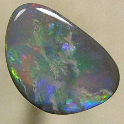 SOLID SEMI BLACK OPAL Rainbow rolling flashes from red to green to purple