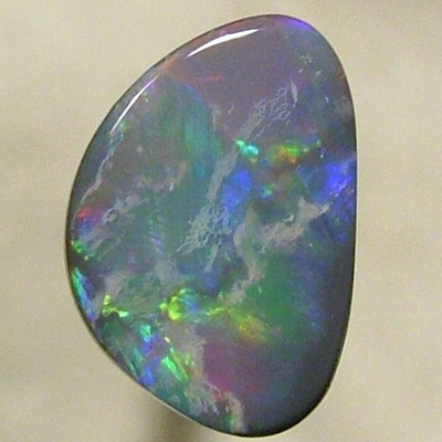 SOLID SEMI BLACK OPAL Rainbow rolling flashes from red to green to purple
