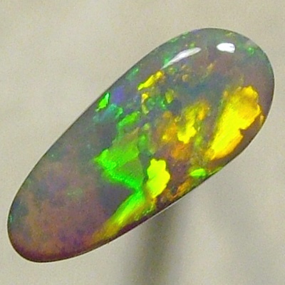 SOLID SEMI BLACK OPAL Neon rolling flashes, orange tp green