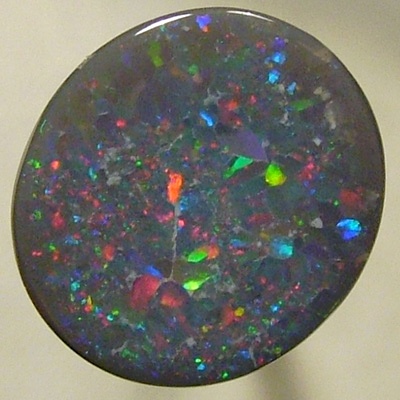 SOLID BLACK OPAL Even pattern with sparkles of red, purple and green