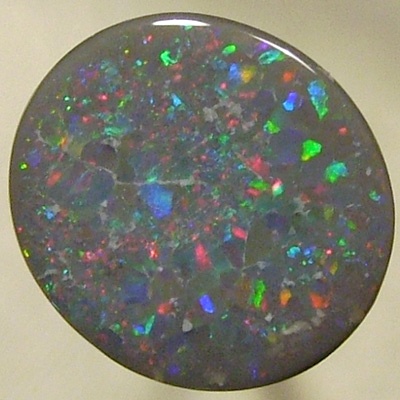 SOLID BLACK OPAL Even pattern with sparkles of red, purple and green
