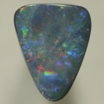 SOLID SEMI BLACK OPAL Red and orange play between gothic purple fire